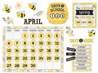 Buzzing Bees Calendar Bulletin Board Set - US 9146