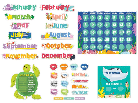 Sea Friends Calendar Bulletin Board Set - US 8885