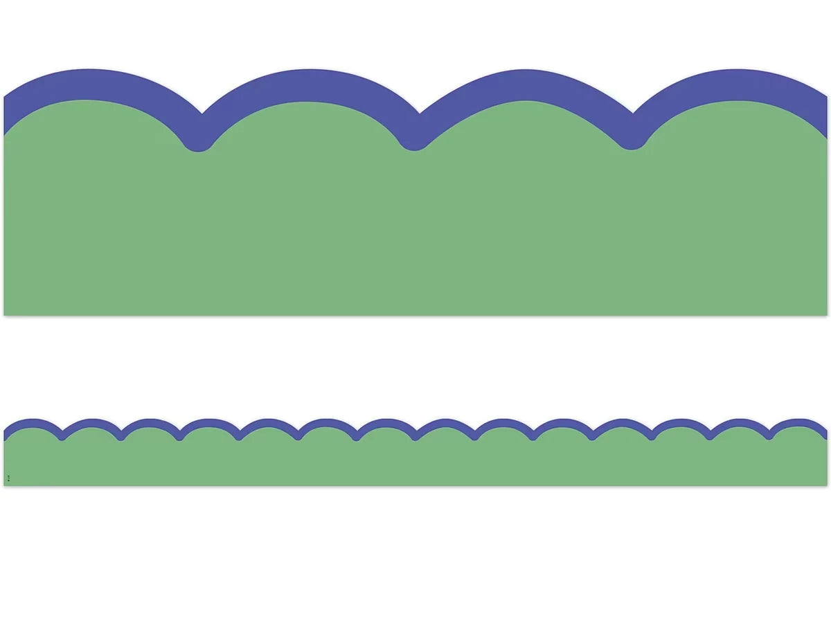 Color Crush Green with Blue Scalloped Border - US 9491