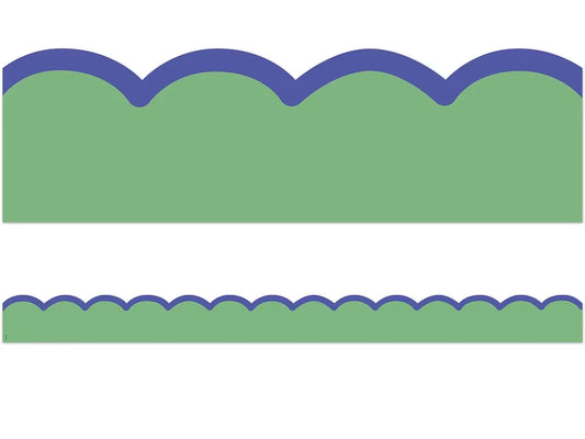 Color Crush Green with Blue Scalloped Border - US 9491