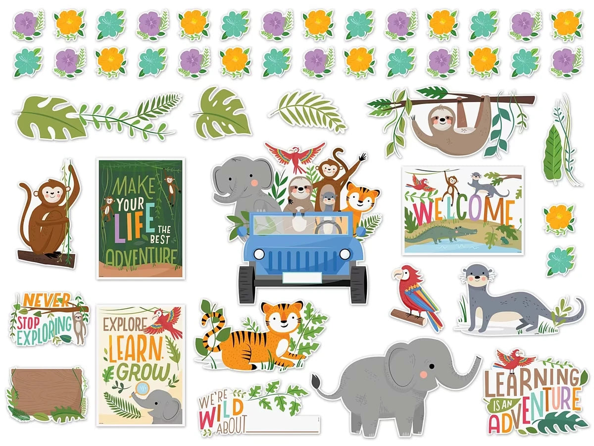 Jungle Friends Motivational Bulletin Board Set - US 1196