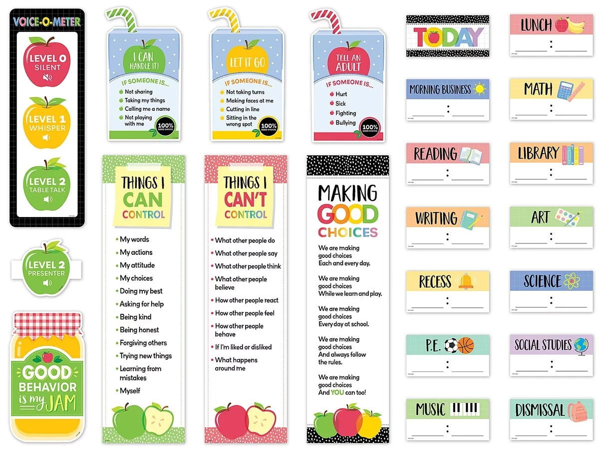 Apple Time Behavior Management Bulletin Board Set - US 7244
