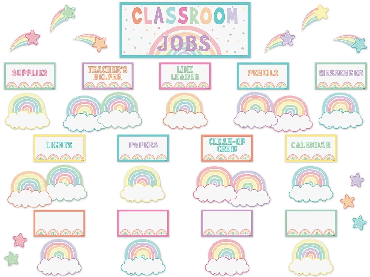 Pastel Pop Classroom Jobs Bulletin Board Set - US 1110