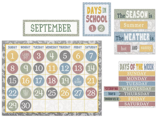 Classroom Cottage Calendar Bulletin Board Set - US 5786
