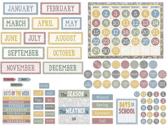 Classroom Cottage Calendar Bulletin Board Set - US 5786