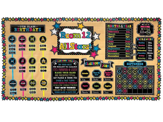 Chalkboard Brights 3" Magnetic Punch-Out Letters - US 6639