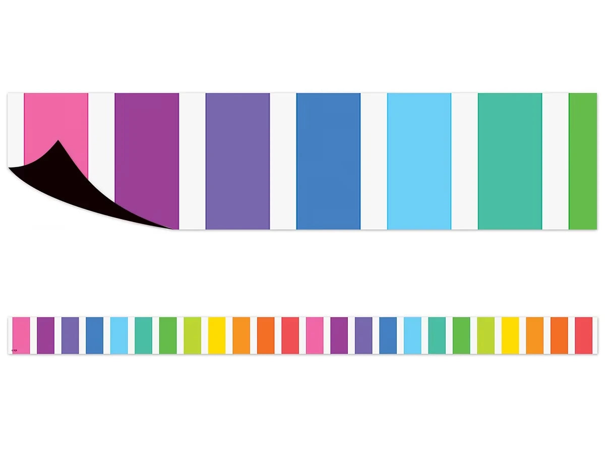 Rainbow Striped Magnetic Border - US 6752