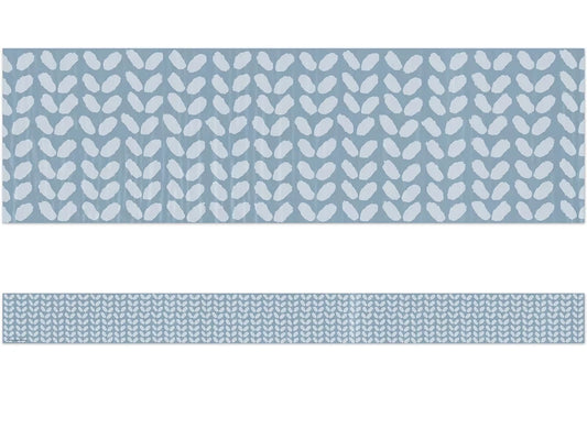 Classroom Cottage Blue Petal Border - US 7688