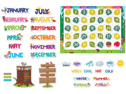 Woodland Friends Calendar Bulletin Board Set - US 7350