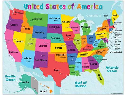 Colorful U.S.A. Poster - US 2641