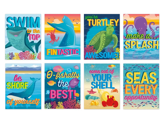 Seas the Day Motivational Poster Pack - US 1143