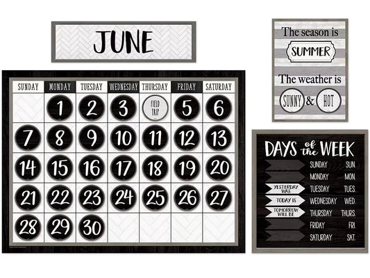 Modern Farmhouse Calendar Bulletin Board Set - US 1734