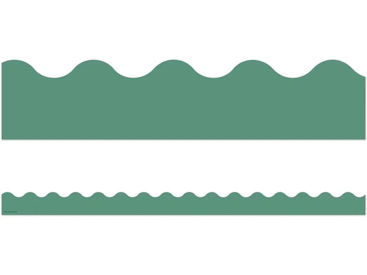 Eucalyptus Green Scalloped Border - US 1048