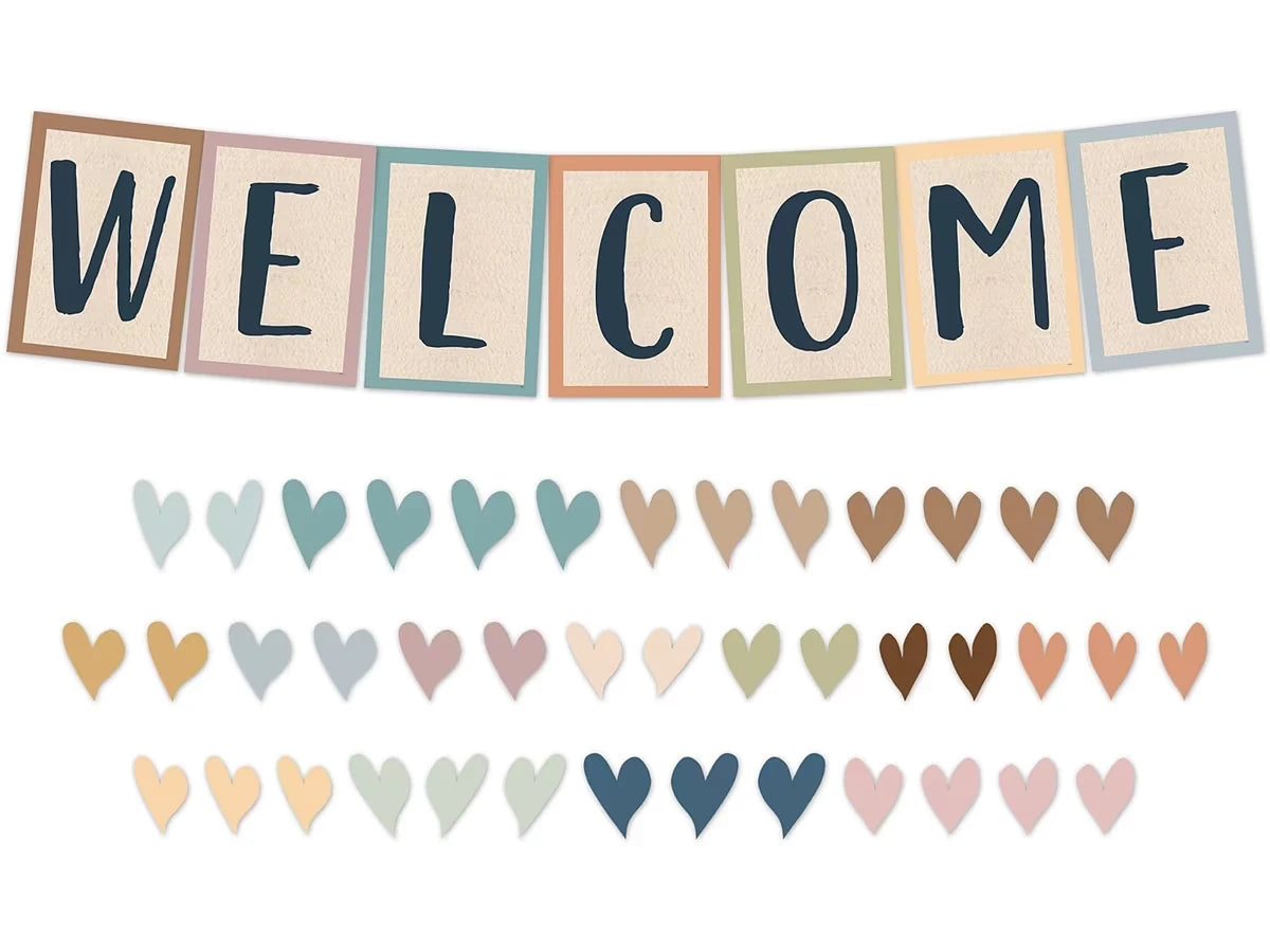 Everyone Is Welcome Pennant Bulletin Board Set - US 1970