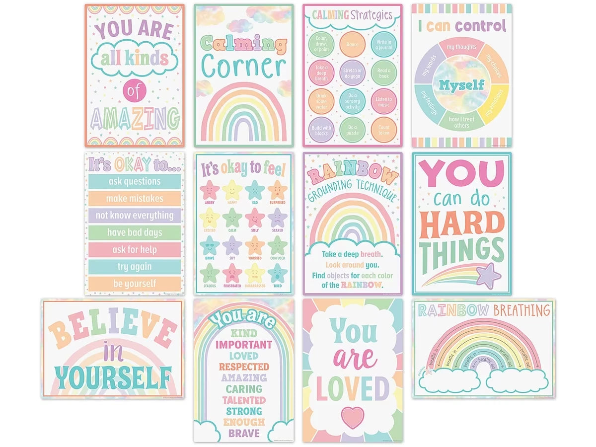 Pastel Pop Motivational Small Poster Pack - US 6178