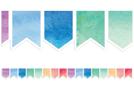 Watercolor Pennant Border - US 1681