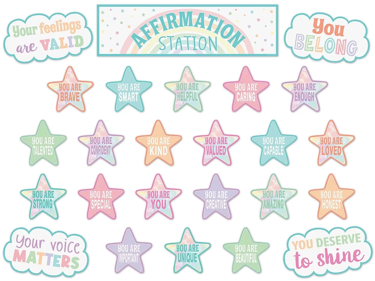Pastel Pop Affirmation Station Bulletin Board Set - US 1145