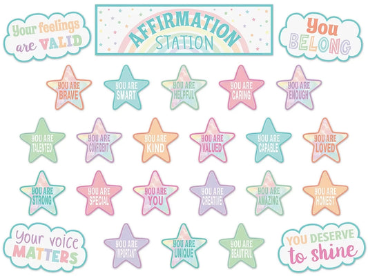 Pastel Pop Affirmation Station Bulletin Board Set - US 1145