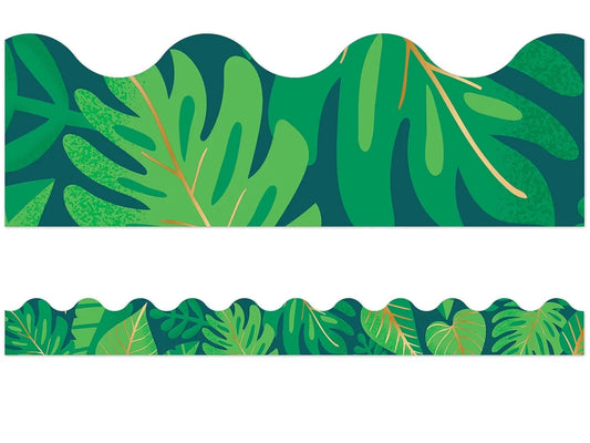 One World Tropical Leaf Scalloped Border - US 8863