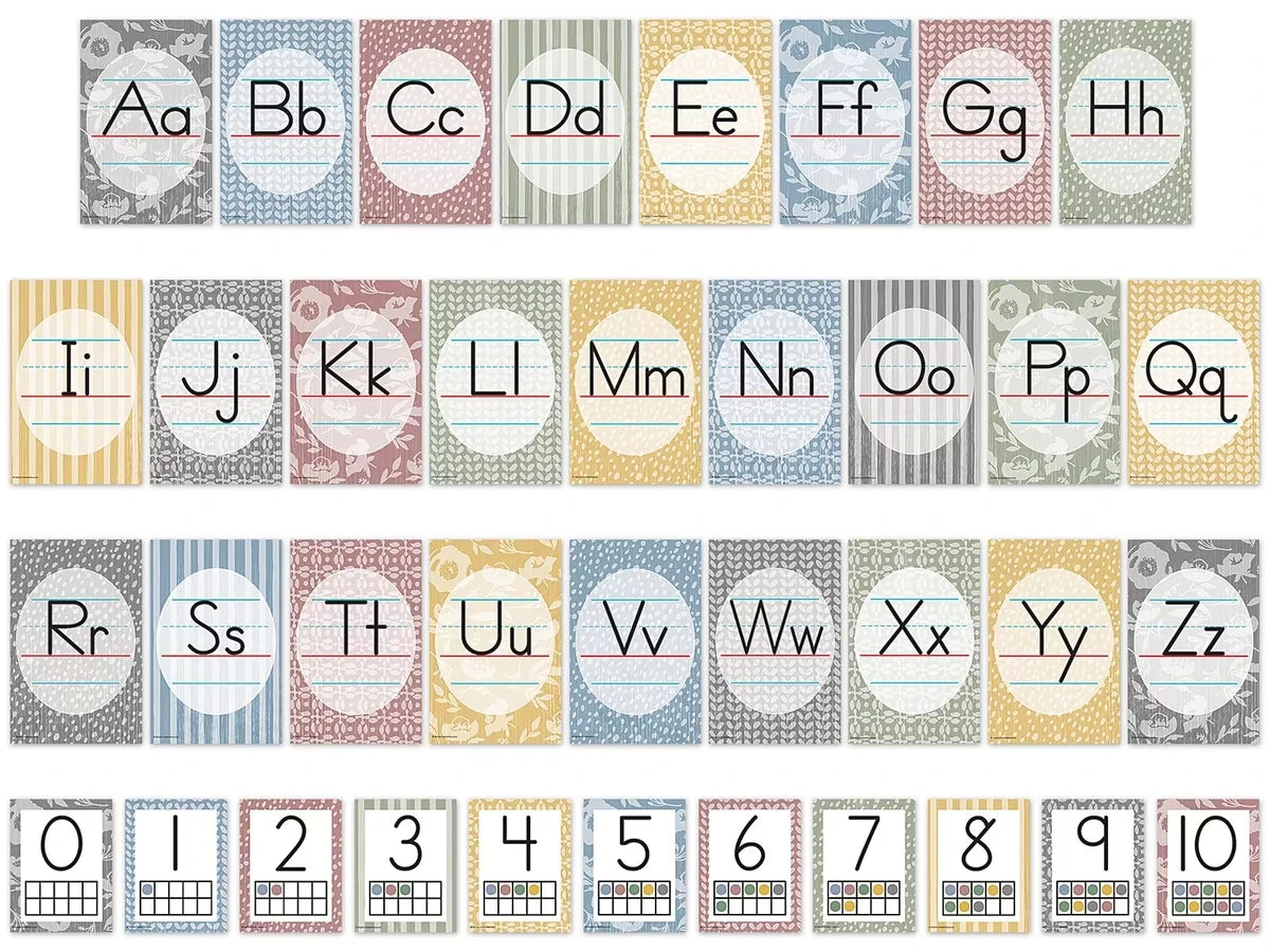 Classroom Cottage Alphabet Card Bulletin Board Set - US 3579