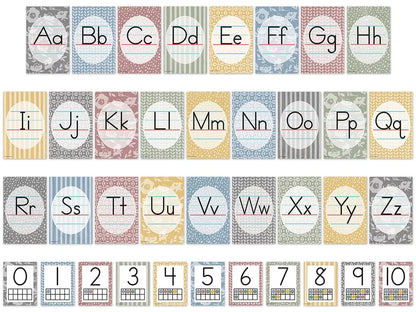 Classroom Cottage Alphabet Card Bulletin Board Set - US 3579