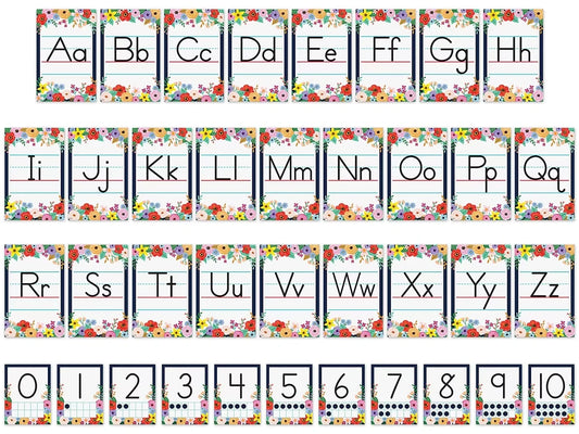 Wildflowers Alphabet Card Bulletin Board Set - US 6526