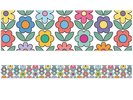 Retro Remix Flowers Border - US 7693