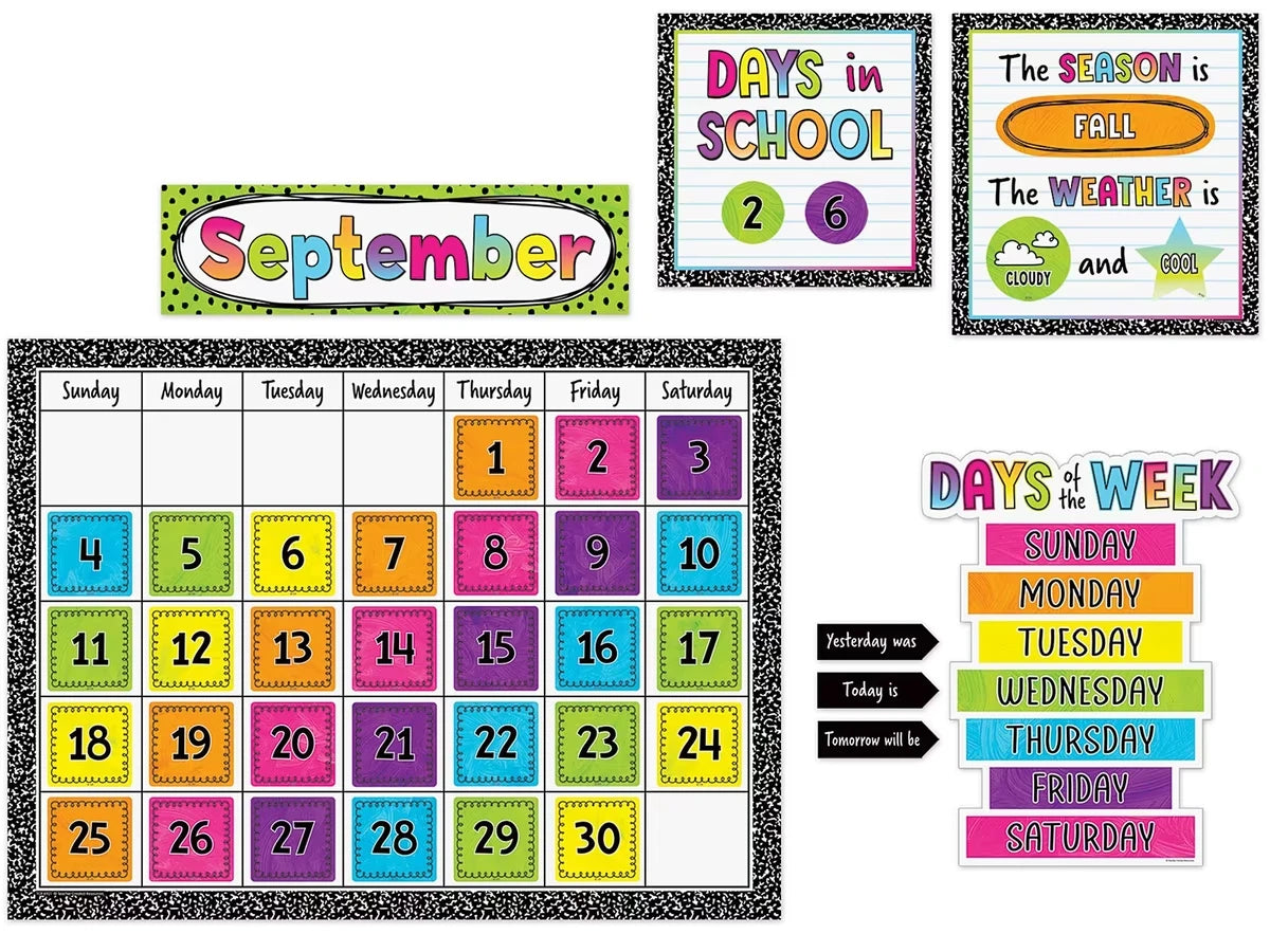 Brights 4Ever Calendar Bulletin Board Set - US 1456