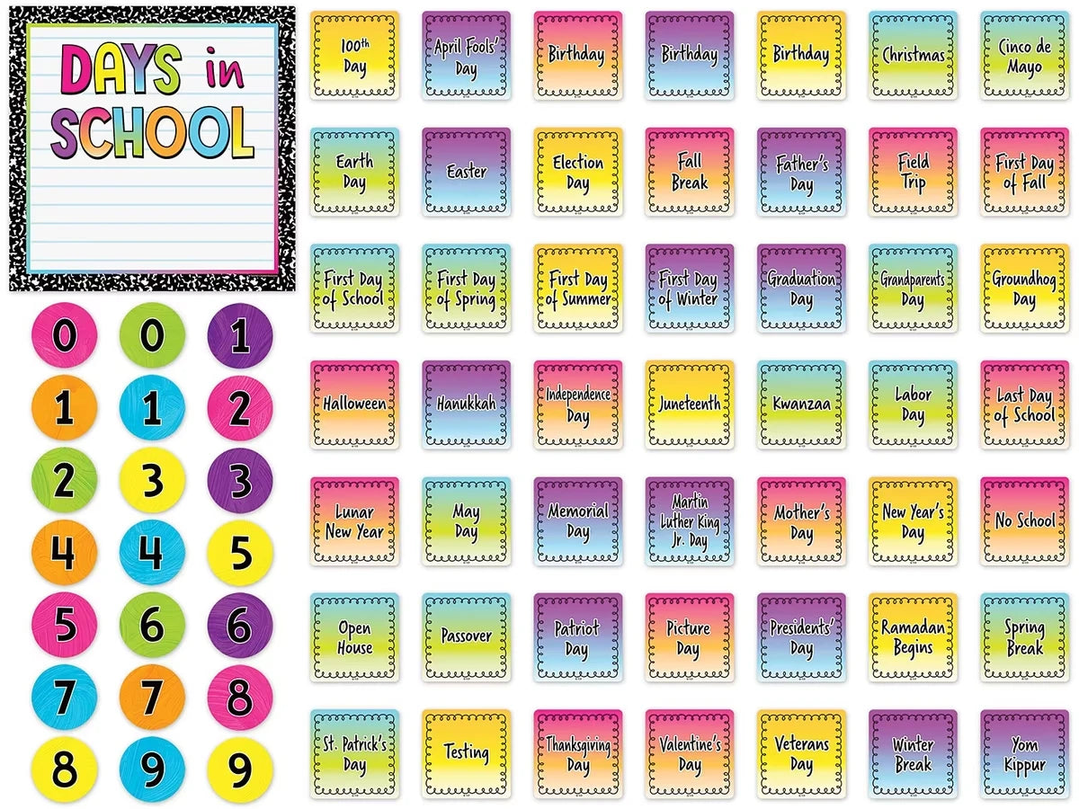 Brights 4Ever Calendar Bulletin Board Set - US 1456