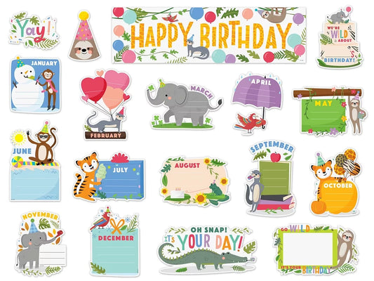 Jungle Friends Birthday Bulletin Board Set - US 1578