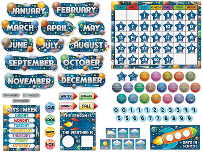 Outer Space Crew Calendar Bulletin Board Set - US 1732