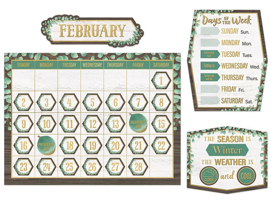 Eucalyptus Calendar Bulletin Board Set - US 3928