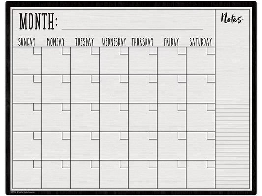 Modern Farmhouse Write & Wipe Classroom Calendar - US 1692