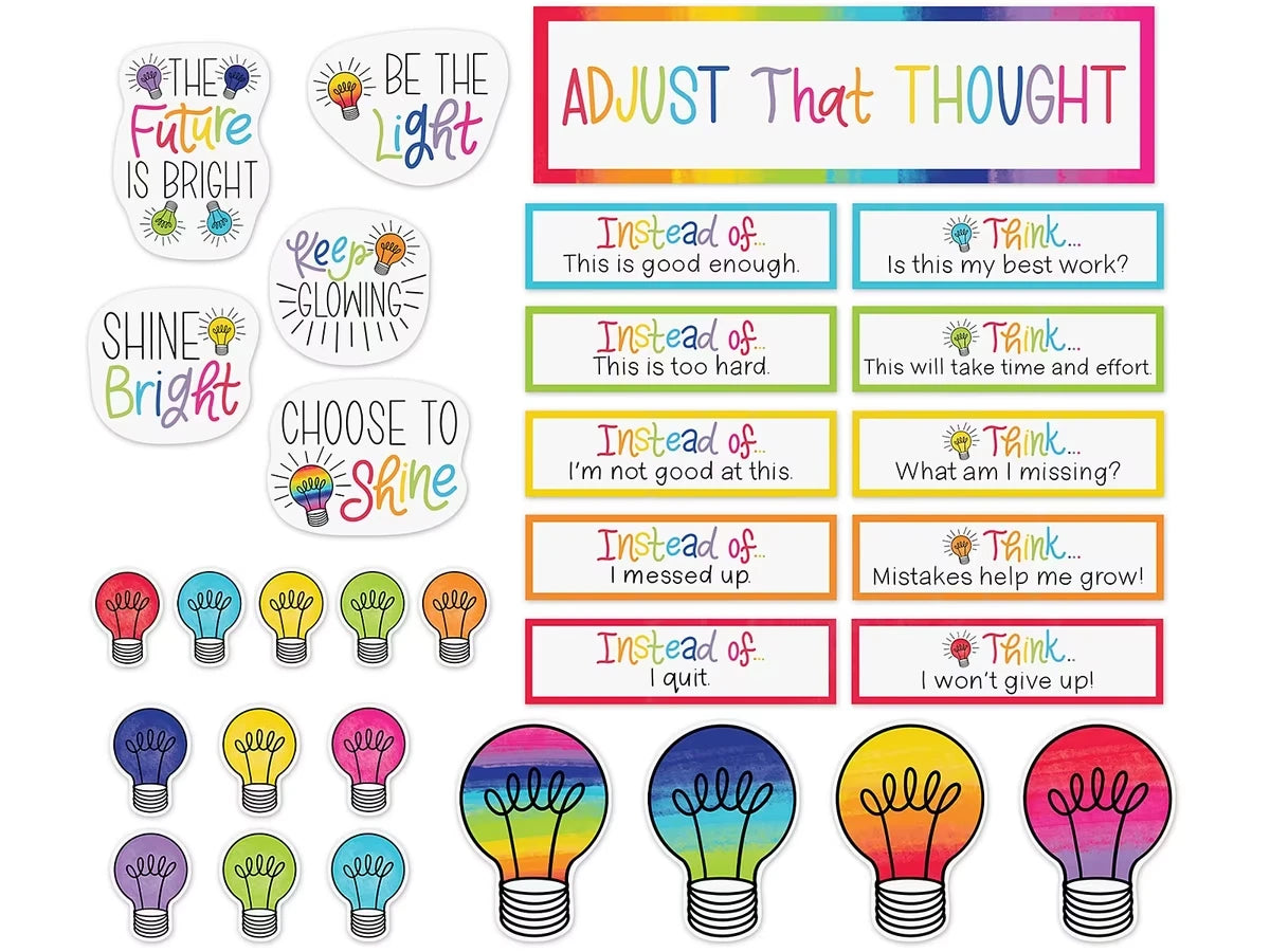 Light Bulb Moments Growth Mindset Bulletin Board Set - US 8852