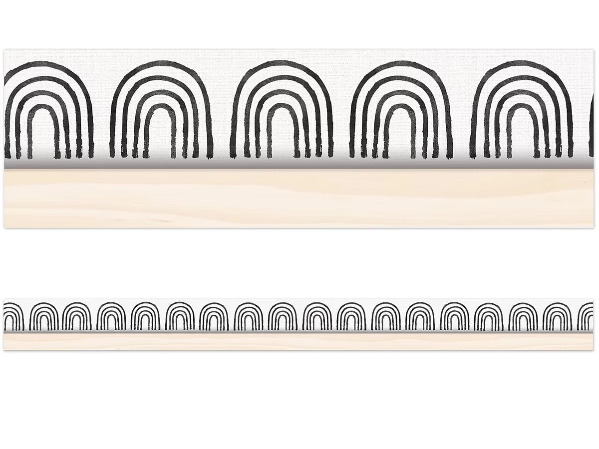 Creatively Inspired Black & White Rainbow Border - US 3101