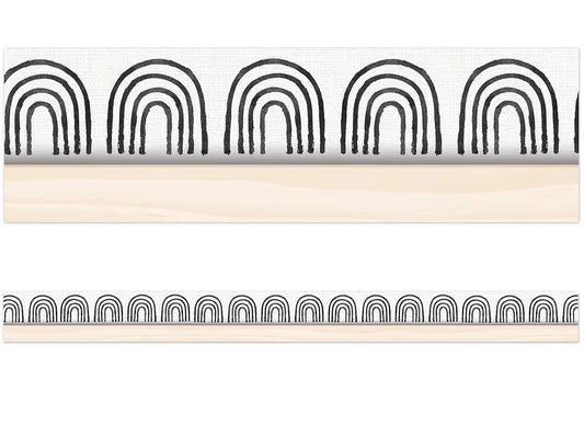 Creatively Inspired Black & White Rainbow Border - US 3101