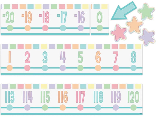 Pastel Pop Number Line Bulletin Board Set - US 3322