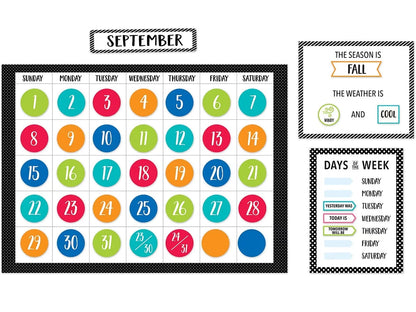 Pop of Color Calendar Bulletin Board Set - US 5110