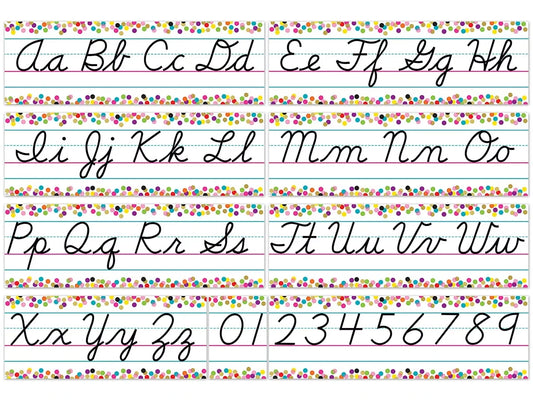 Confetti Cursive Bulletin Board Set - US 1125
