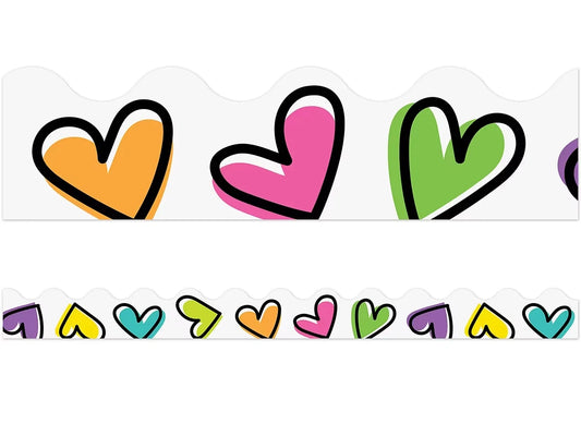 Kind Vibes Doodle Heart Scalloped Border - US 8354