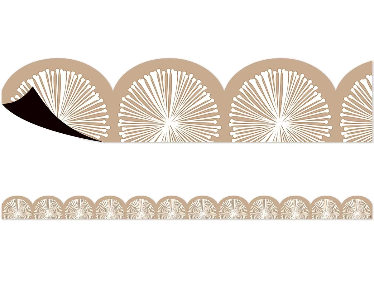 Terrazzo Tones Poms Scalloped Magnetic Border - US 8476