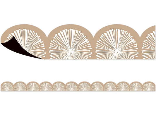 Terrazzo Tones Poms Scalloped Magnetic Border - US 8476
