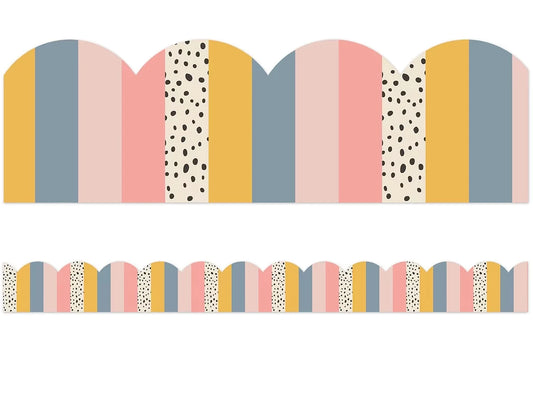 We Belong Striped Scalloped Border - US 4211