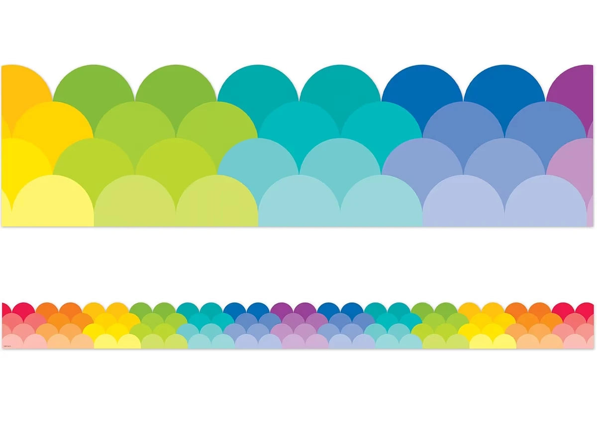 Painted Palette Rainbow Scalloped Border - US 3113