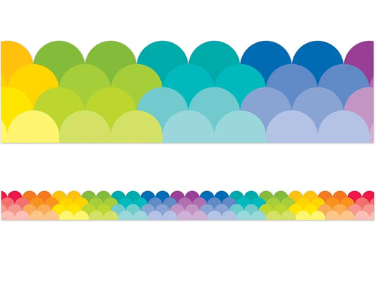 Painted Palette Rainbow Scalloped Border - US 3113