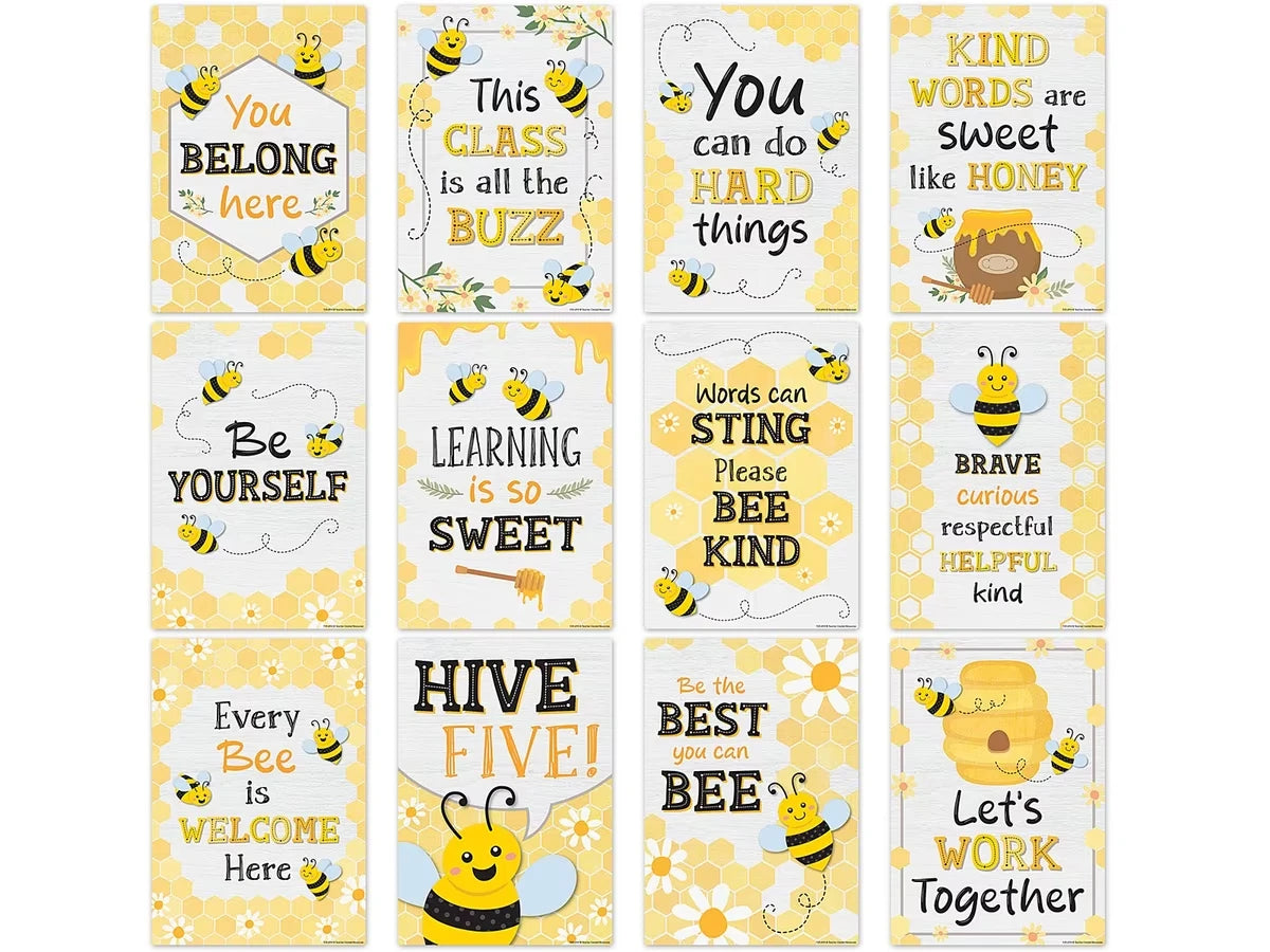 Buzzing Bees Motivational Small Poster Pack - US 2261