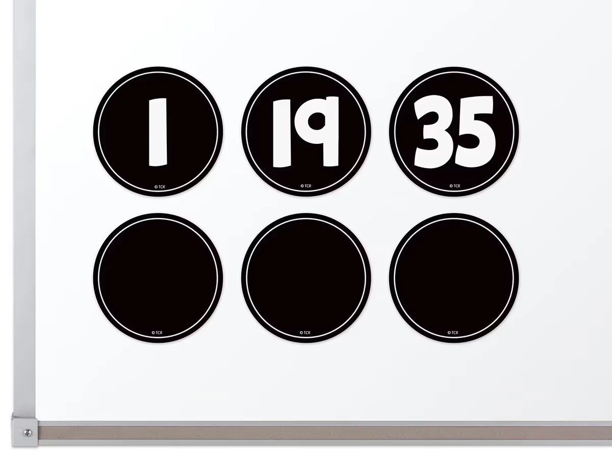 Black-And-White Numbers Magnetic Accents - US 9858