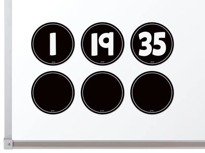 Black-And-White Numbers Magnetic Accents - US 9858