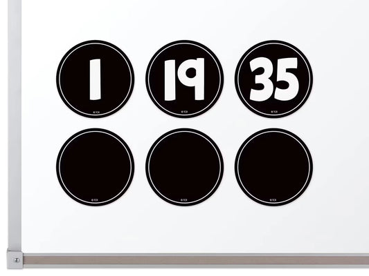 Black-And-White Numbers Magnetic Accents - US 9858