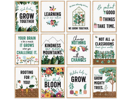 Grow Together Growth Mindset Mini Poster Pack - US 1344